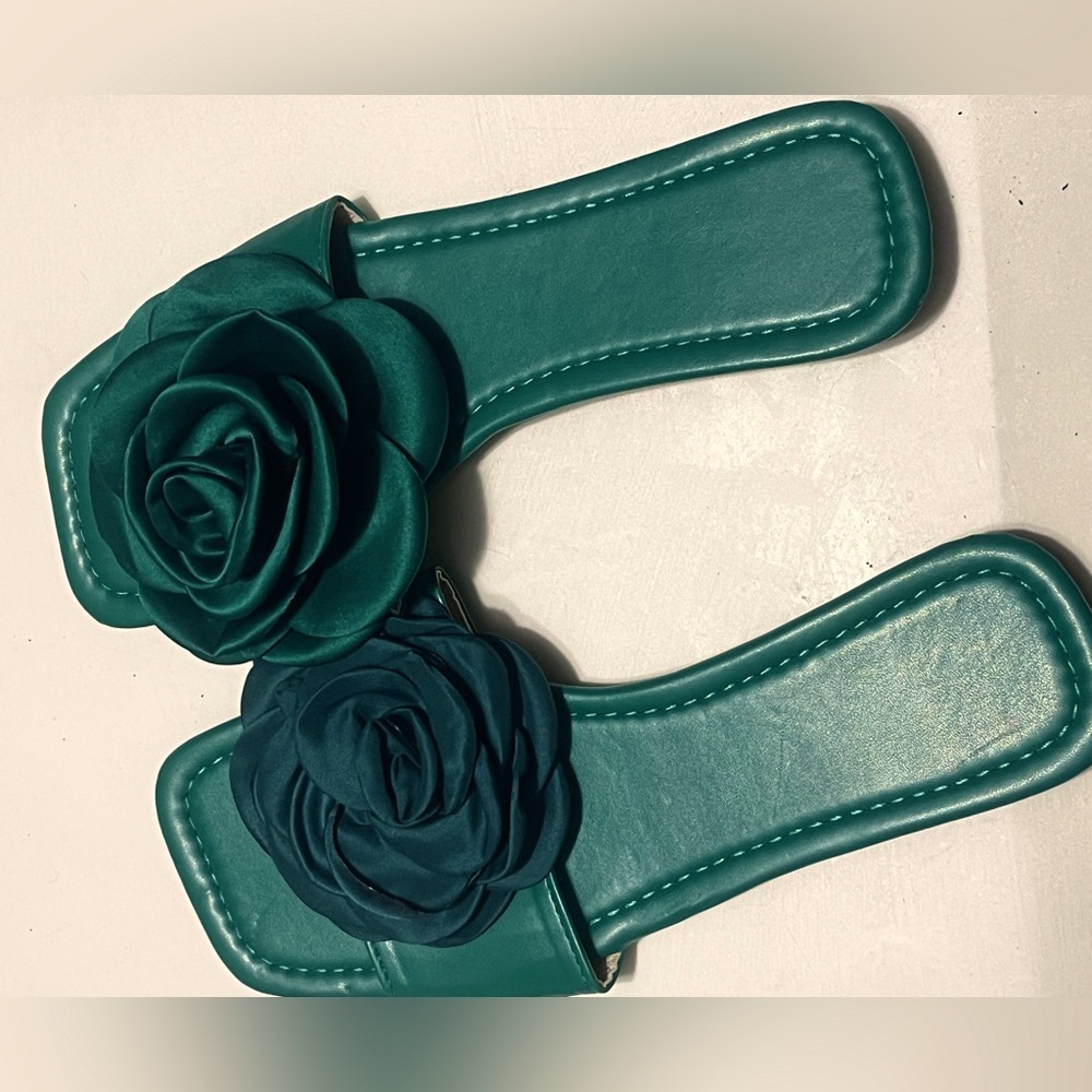 Summer New Flat Bottomed Flower Slippers Slip Resistant Women Shoes Sz 41 US 10 - Picture 2 of 5